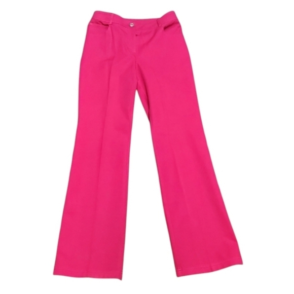 St. John Vibrant Pink Flare Pants - Picture 2 of 5